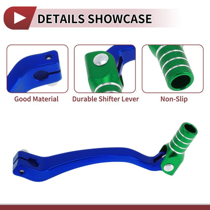 Gear Shift Lever for Kayo T6 Blue Green Silver Tone