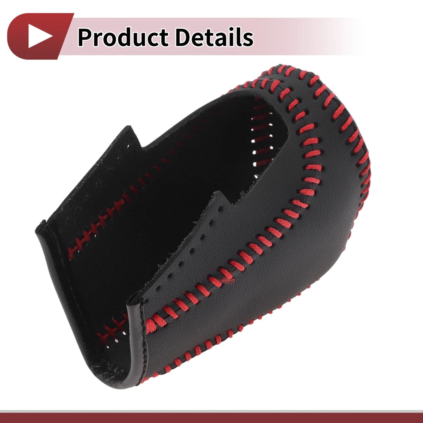Car Gear Shift Knob Cover for Honda Inspire 2023 Red Faux Leather