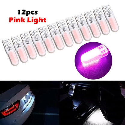 12 x T10 194 W5W COB 2835 SMD LED Car License Light Bulbs for Universal