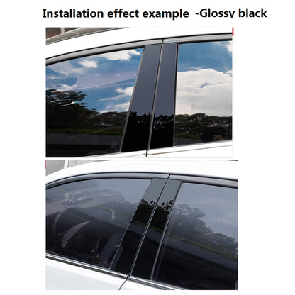 6pcs Glossy Black Window Pillar Posts Door Trim Covers for Acura TL (2004–2008)