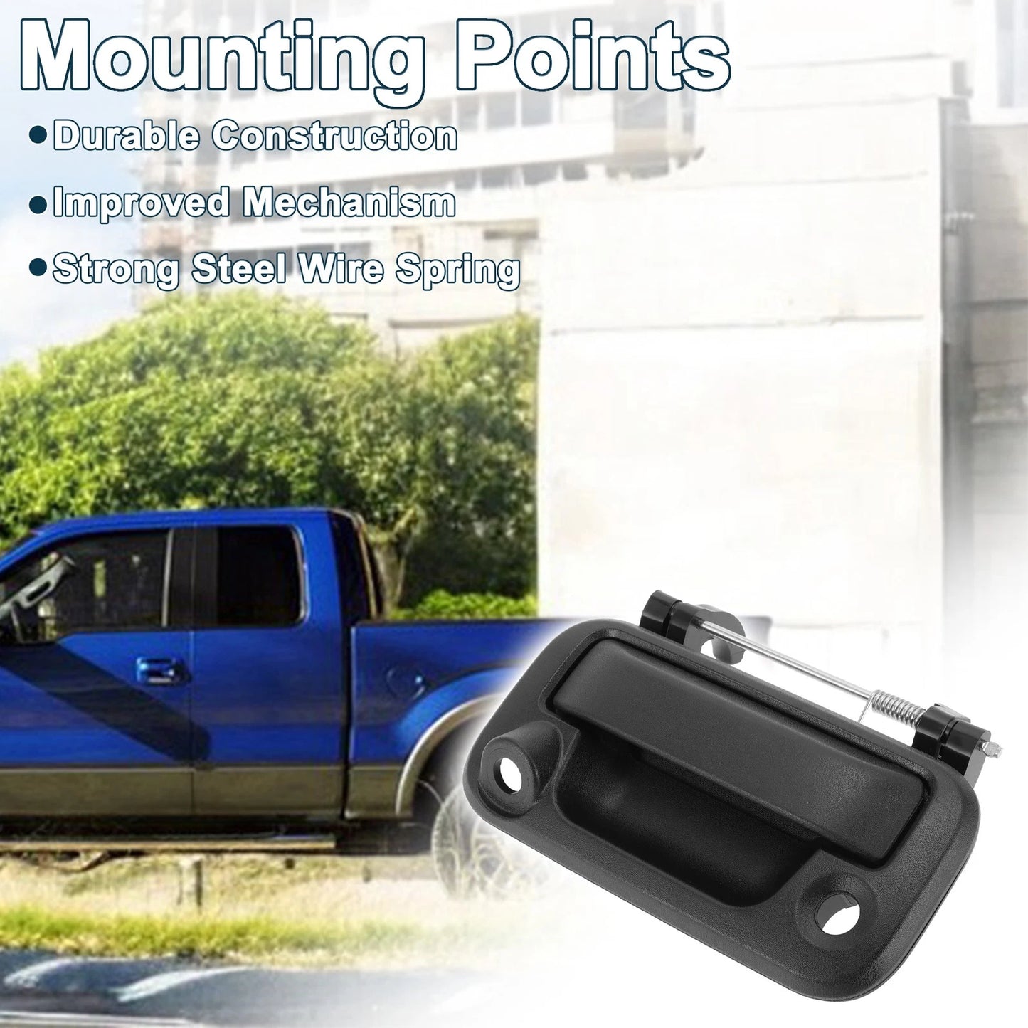 Black Tailgate Handle Bezel with Key Hole for Ford F-150 F-250 F-350 (2004-2008)