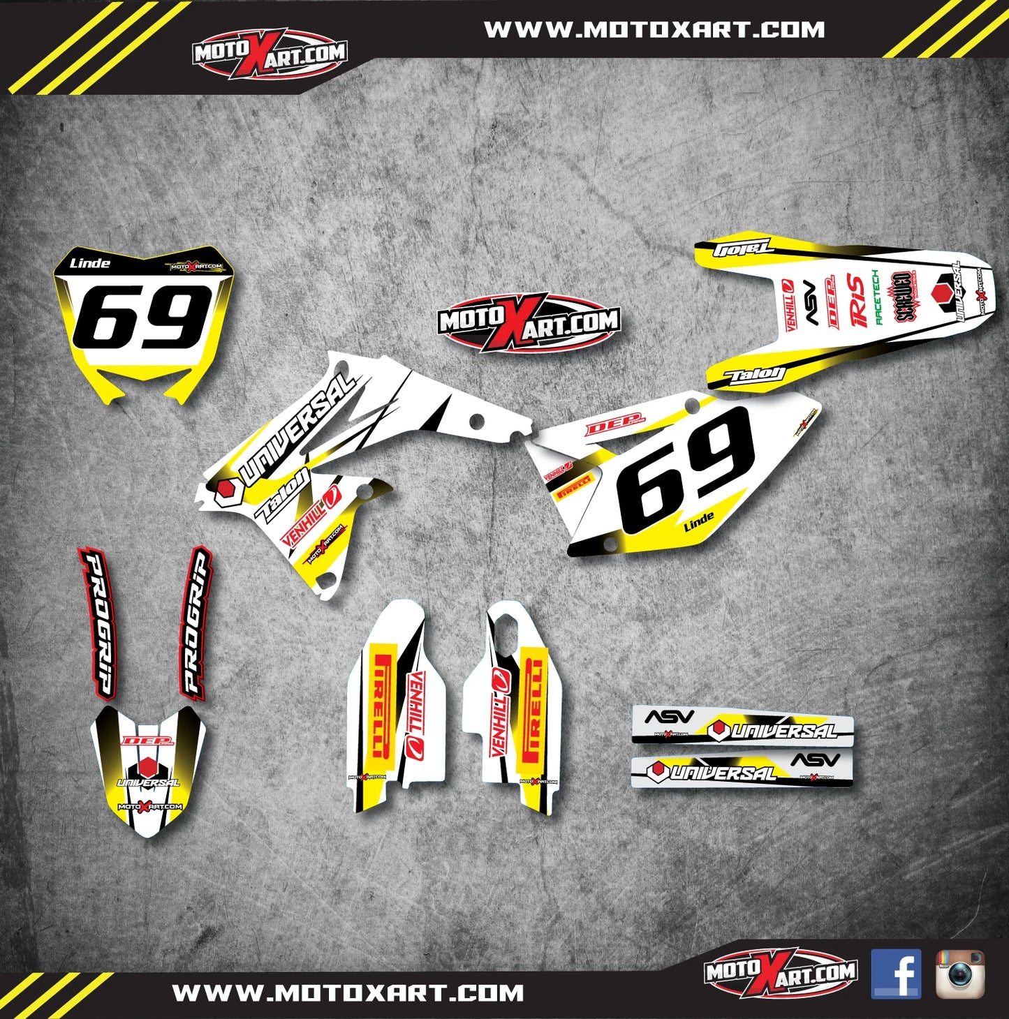 Custom Graphic Kit - STORM for Suzuki RMZ 450 (2008-2016) Stickers Decals