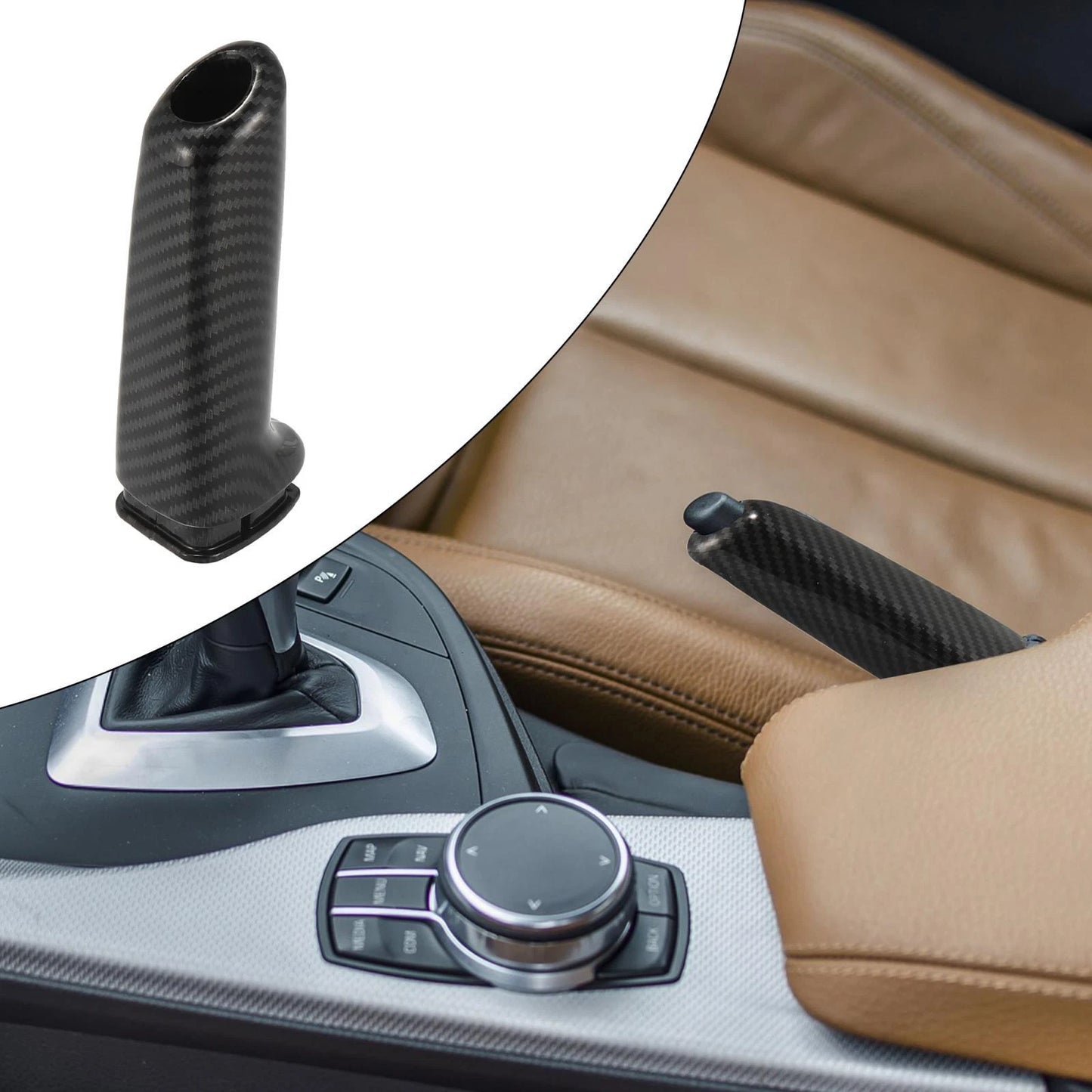 Handbrake Cover Handle Carbon Fiber for BMW F30 F31 F36 E90 F80 F82 E84 (2012-2019)