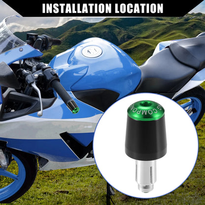 Handlebar End Plug 7/8" 22mm 2 x for Honda Black Green