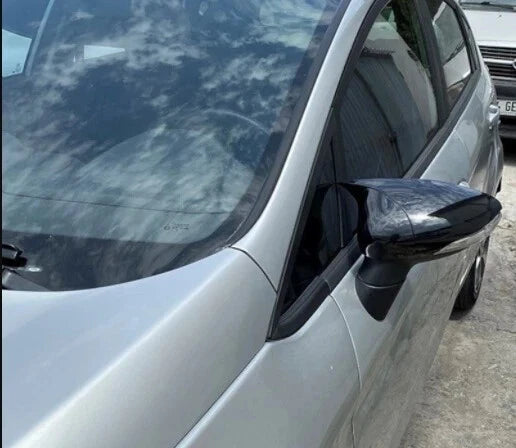 Side View Mirror Covers Gloss Black 2 Piece for Ford Fiesta (2009-2017)