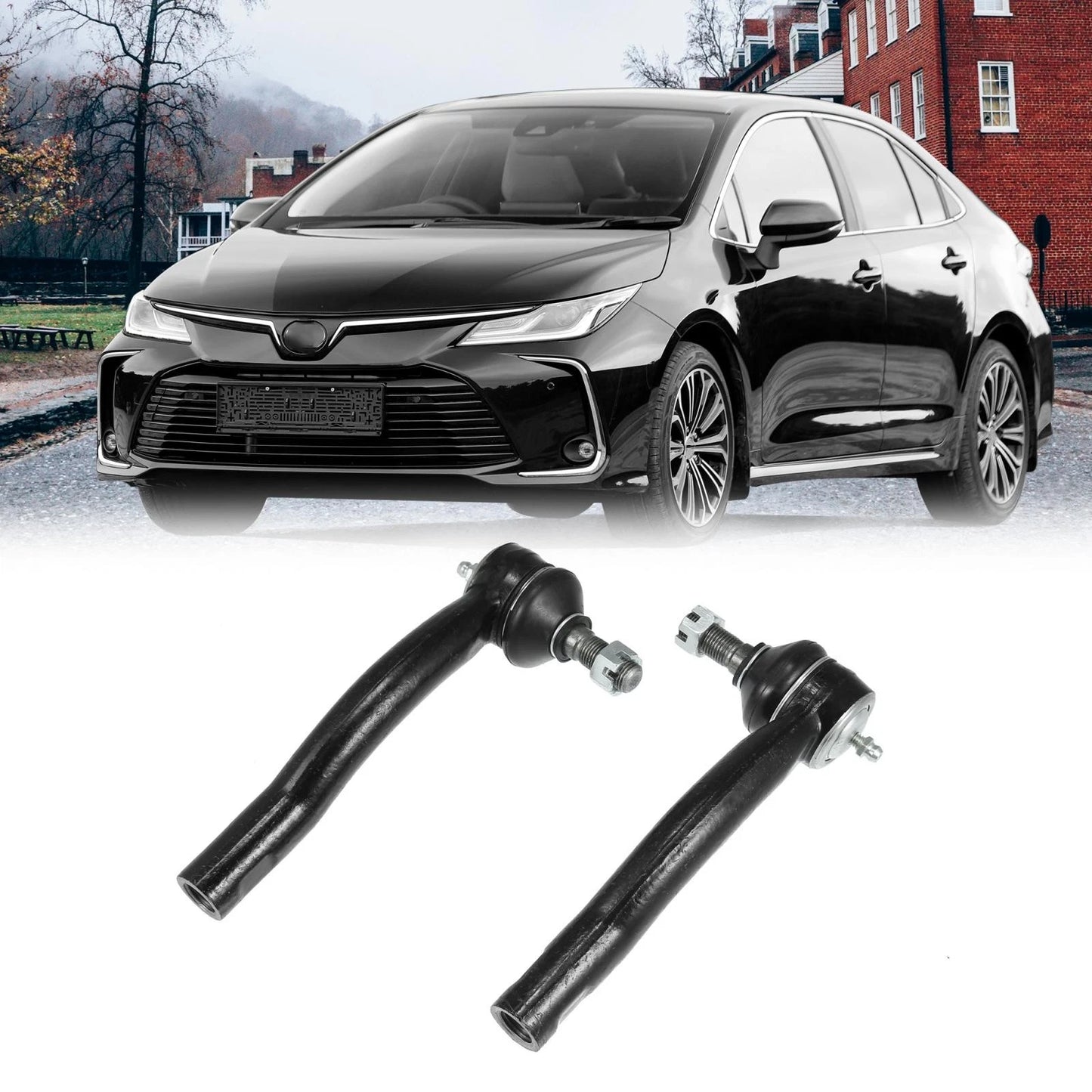 2 x Front Outer Tie Rod End Links for Toyota Corolla (2003–2008)