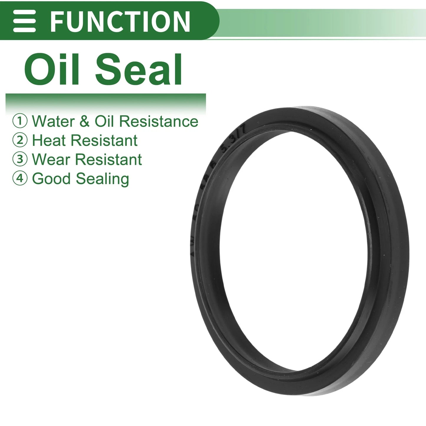 Oil Seal 50x58.6x5.3mm NBR Rubber Black 5 Pcs for Make Model