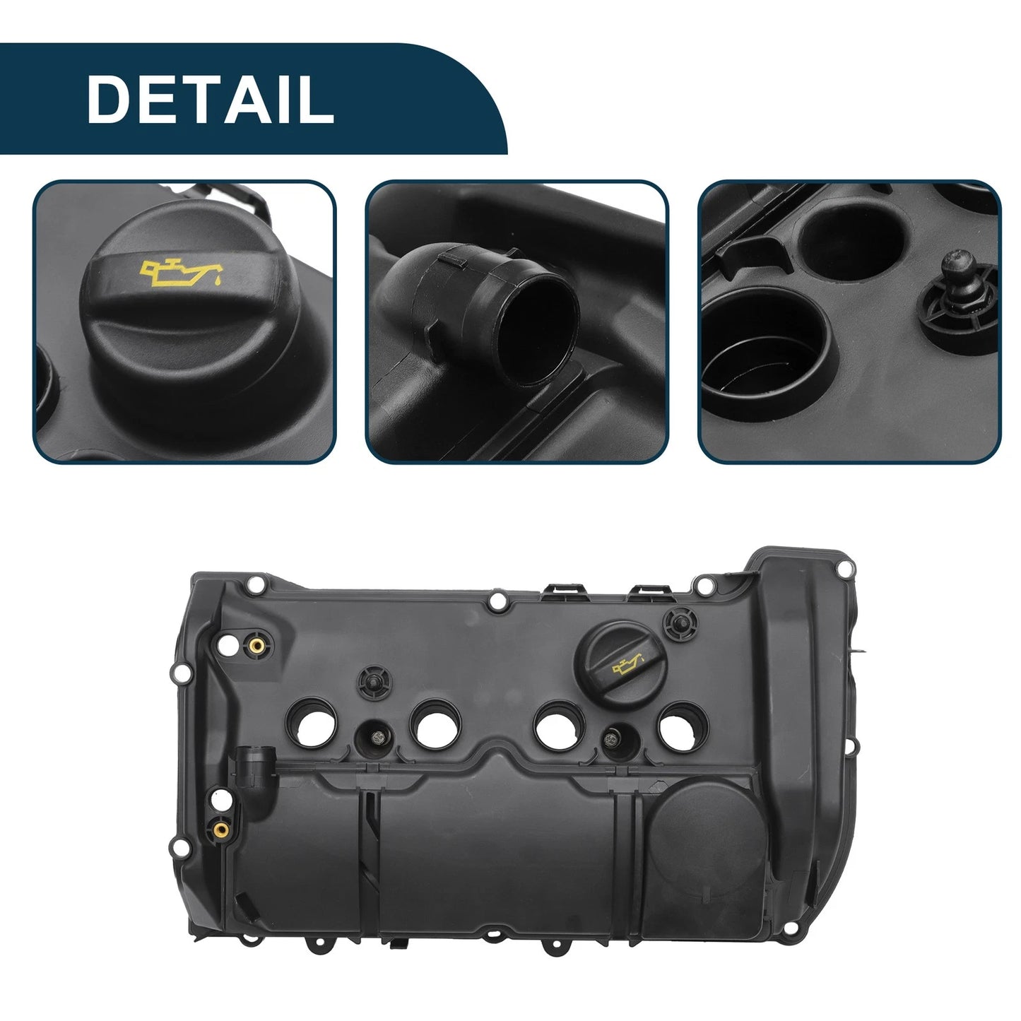 Engine Valve Cover & Gasket for Mini Cooper (2007-2015) Black