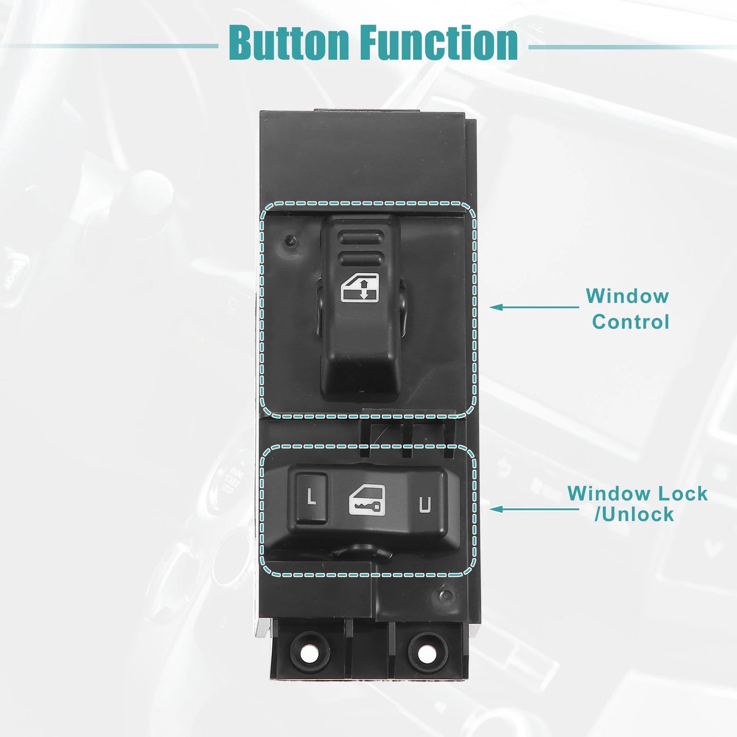 Passenger Power Window Switch for Chevy Silverado 1500 2500 (2000-2002)