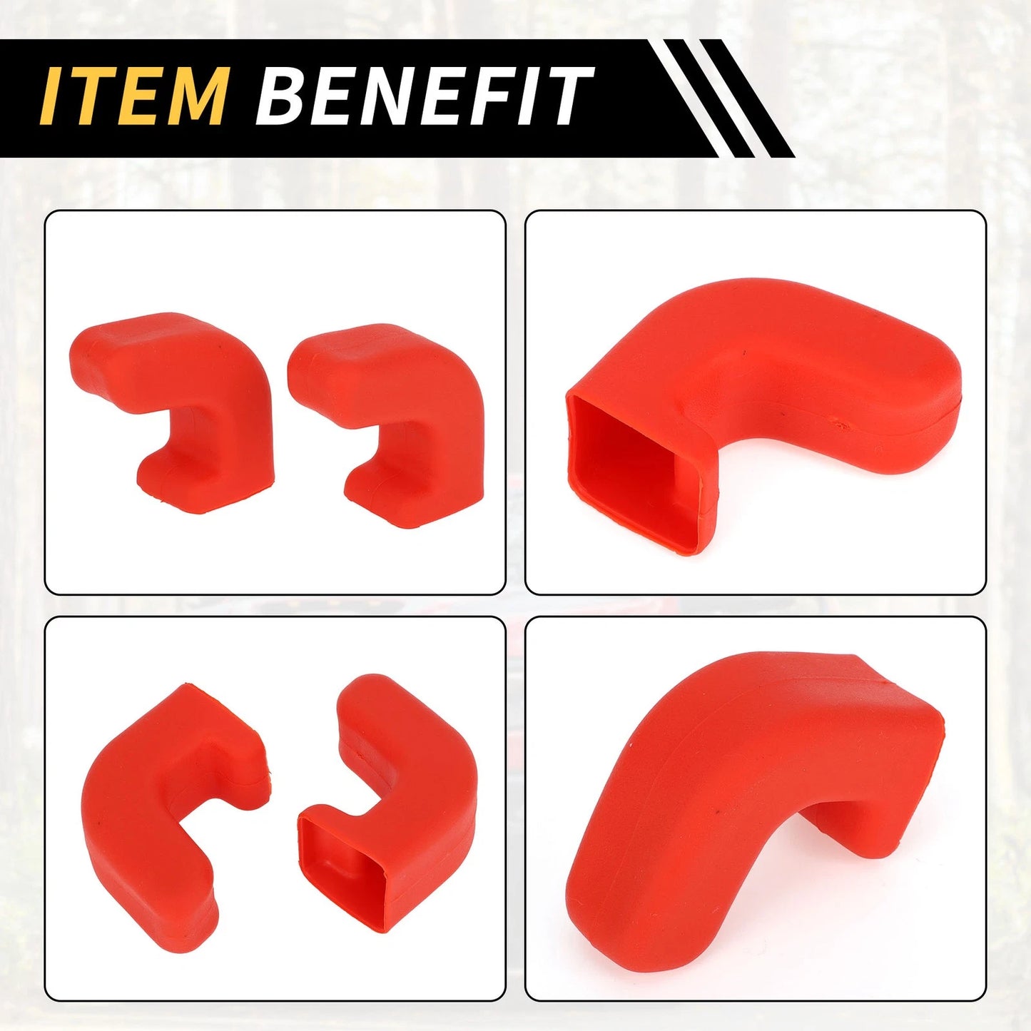 2 x Car Bumper Tow Hook Covers for Jeep Wrangler JK JL Gladiator TJ (2007-2023)