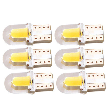 6 x T10 194 168 W5W COB LED Canbus Yellow Car Width Light Bulbs for Various Models