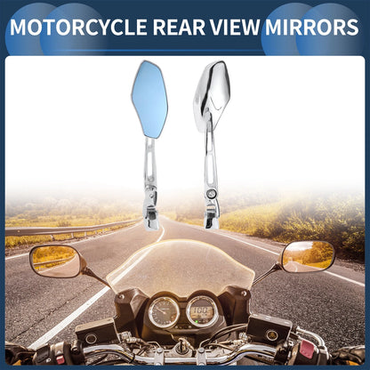 Rear View Mirrors / 2 x / Chrome Silver Tone for Suzuki GSXR 600 750 1000
