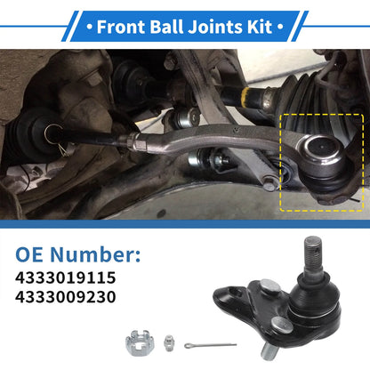 2 x Front Lower Ball Joints for Toyota Corolla (1996–2008)