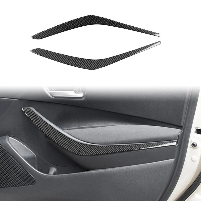 Soft Carbon Fiber Interior Door Handle Panel Set for Toyota Corolla 2019-2024