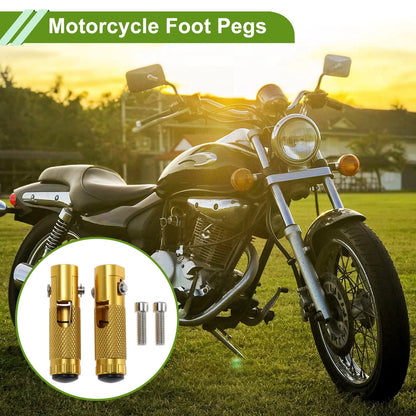 FootPegs 4.6" Rear Footrest Aluminum Alloy Gold Tone 2 x for Motorcycle