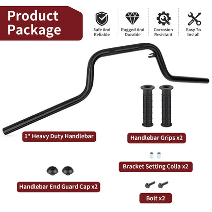 Heavy Duty Handlebar & Grips for Honda Rincon 650 TRX650 2003-2005