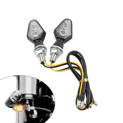 8MM Motorcycle Turn Signal Light Mini Indicator Amber Lamp for Honda Suzuki