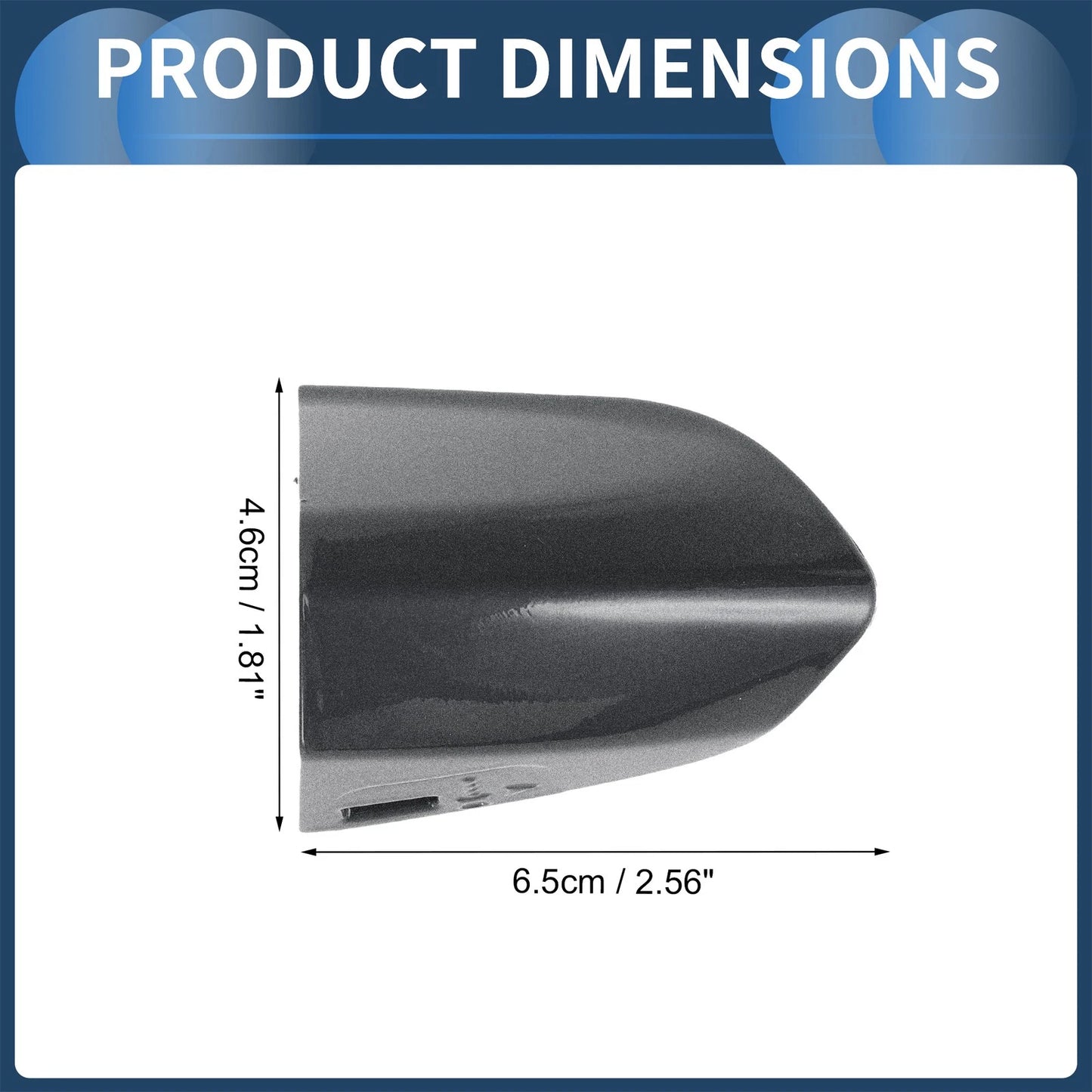 Front Left Door Handle Cover for Ford Mustang (2015-2020) ABS Gray 1 Pc