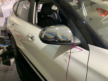Chrome Side Mirror Cover Trim with Turn Light for Kia Seltos (2020-2021)