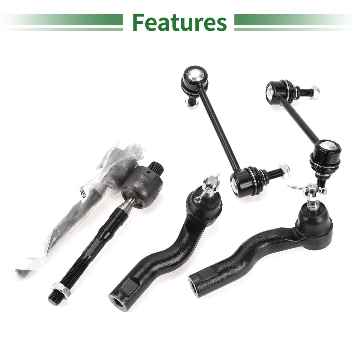6 x Front Suspension Kit Tie Rod Ends & Sway Bar Links for Mercury Milan (2006-2009)