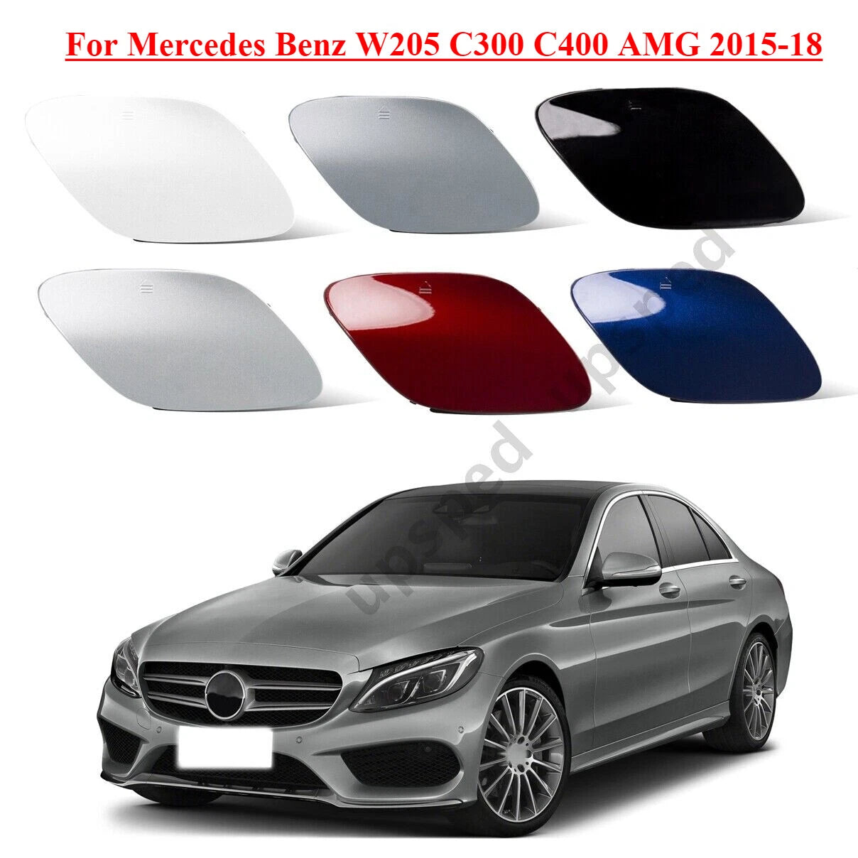 Tow Eye Hook Cover Cap for Mercedes-Benz W205 C300 C400 AMG (2015–2018)