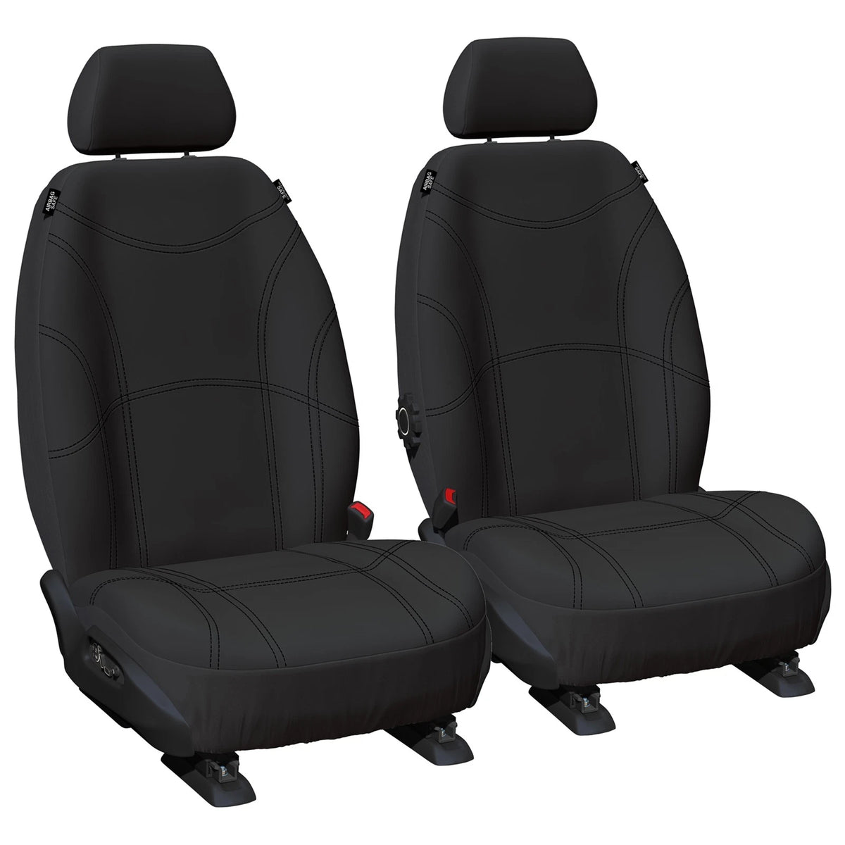 Front / 1 x Black Neoprene Seat Covers for Landcruiser HDJ100 (2000–2007)