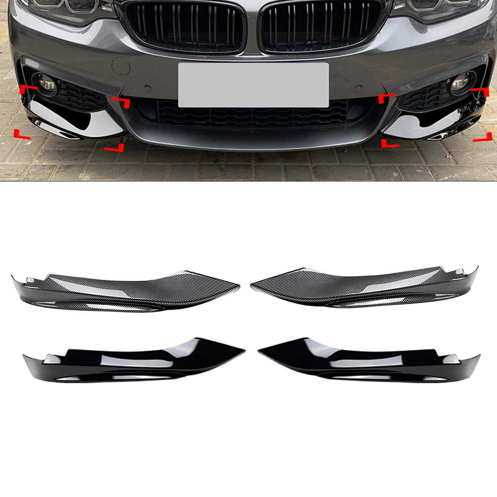 Bumper Lip Splitter Air Vent Cover Canards for BMW 4 Series (2014-2020)