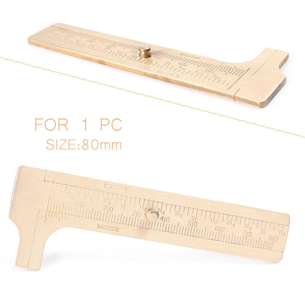 80mm Mini Brass Sliding Gauge Vernier Caliper for Precision Measurement