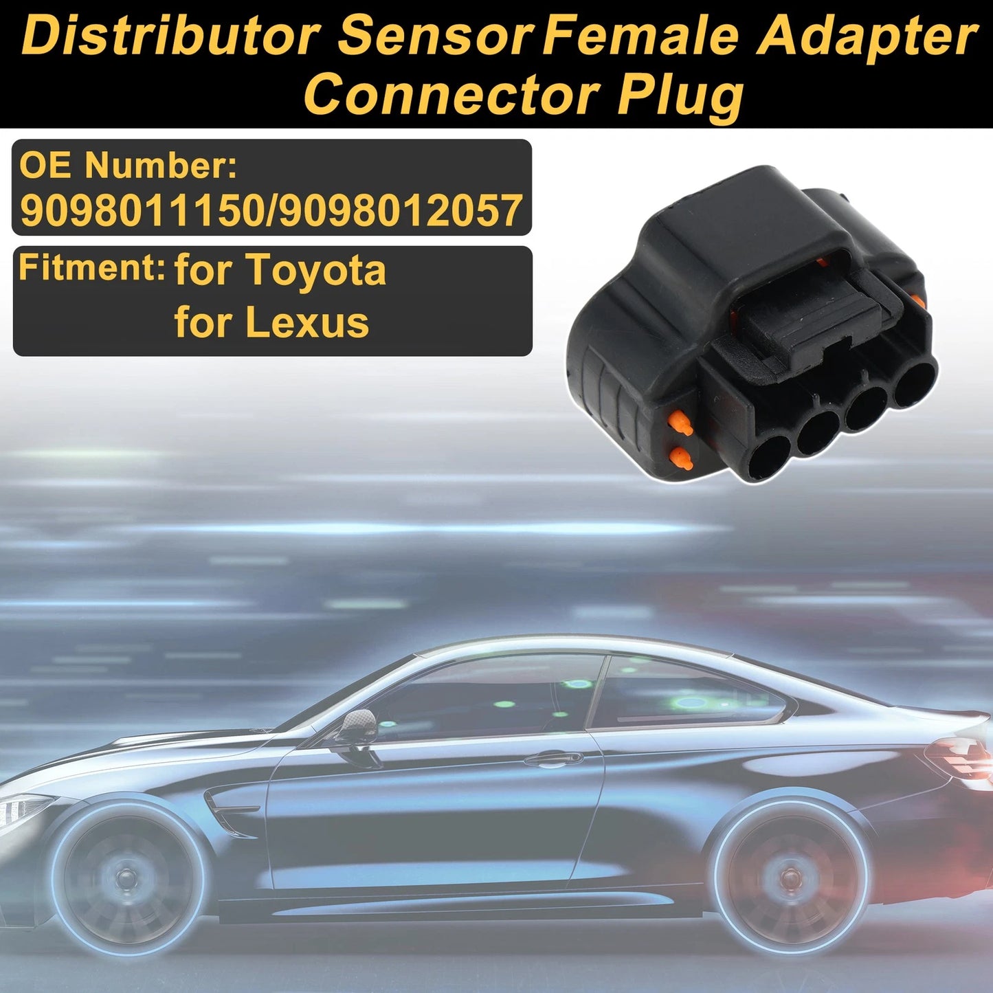 4 Pins Distributor Sensor Connector Plug for Toyota
