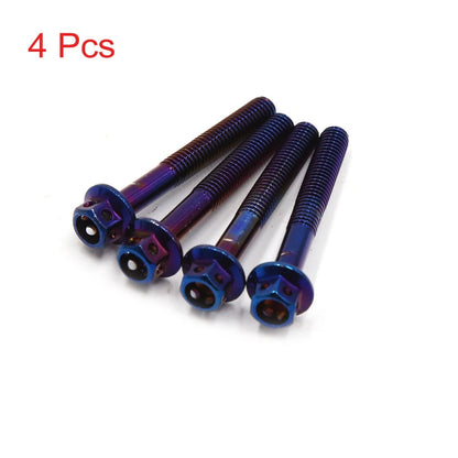 4Pcs Colorful Titanium Alloy Hexagon Bolts M6 x 45mm for Motorcycle