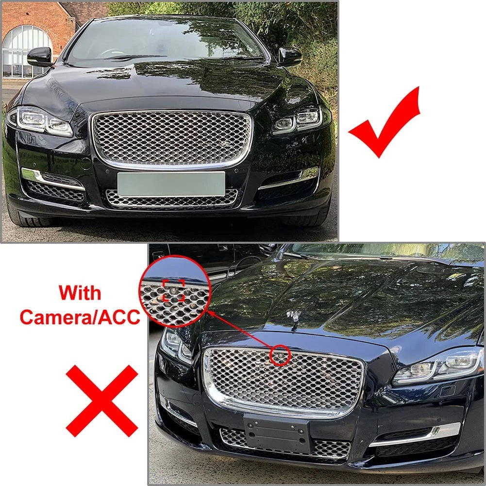 Glossy Black Upper Grill Radiator Grille for Jaguar XJ (2010-2015)
