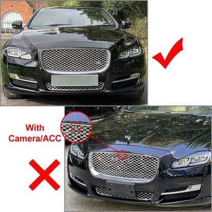 Glossy Black Upper Grill Radiator Grille for Jaguar XJ (2010-2015)