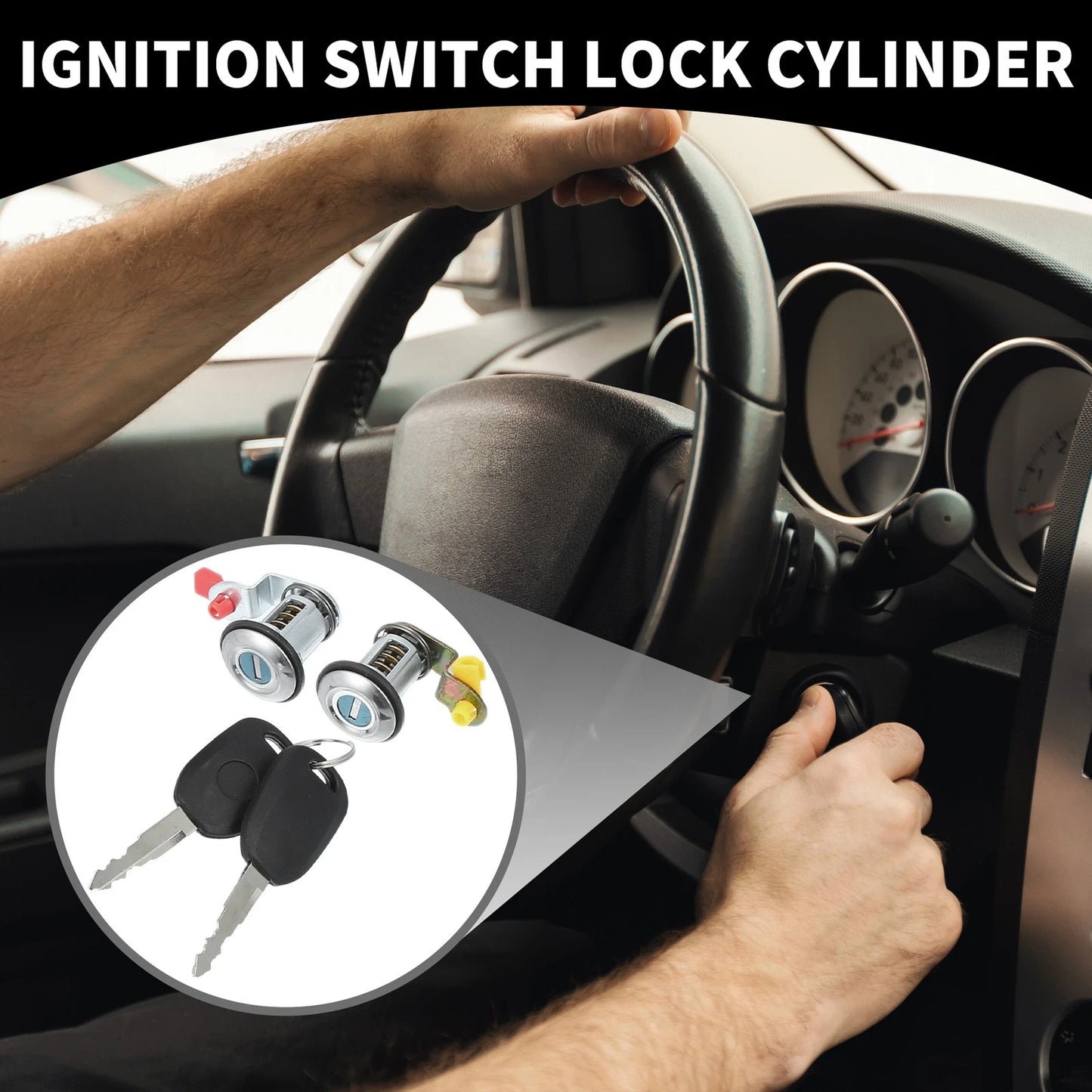 Ignition Lock Cylinder & Door Lock w/ Keys for Nissan D21 (1986-1997)