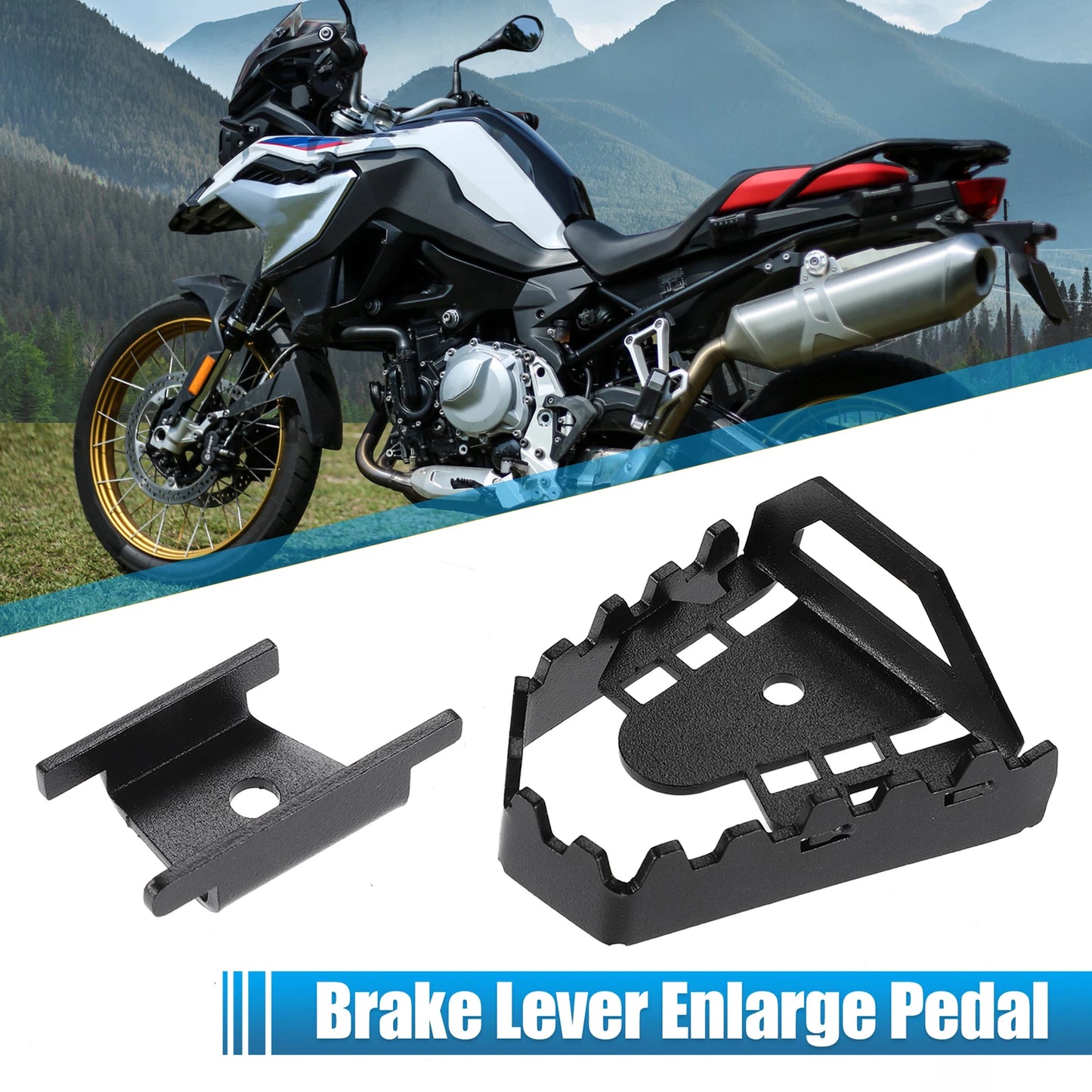 Rear Foot Brake Lever Pedal Tip for BMW F750GS (2018-2023) - Black 1 x Set