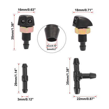 7pcs Universal Windshield Wiper Fluid Squirter Nozzle for Toyota Ford