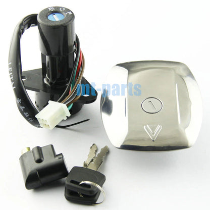 Fuel Gas Cap & Ignition Key Switch Lock Set for Suzuki GS125 (1982-2000)
