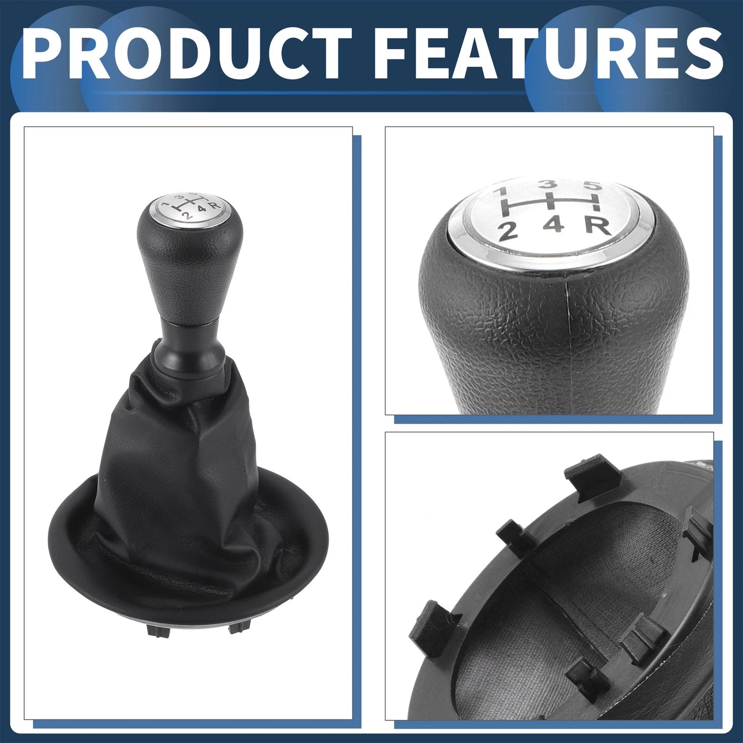 5 Speed Gear Shifter Knob & Dust Cover for Peugeot Partner (2008-2022)
