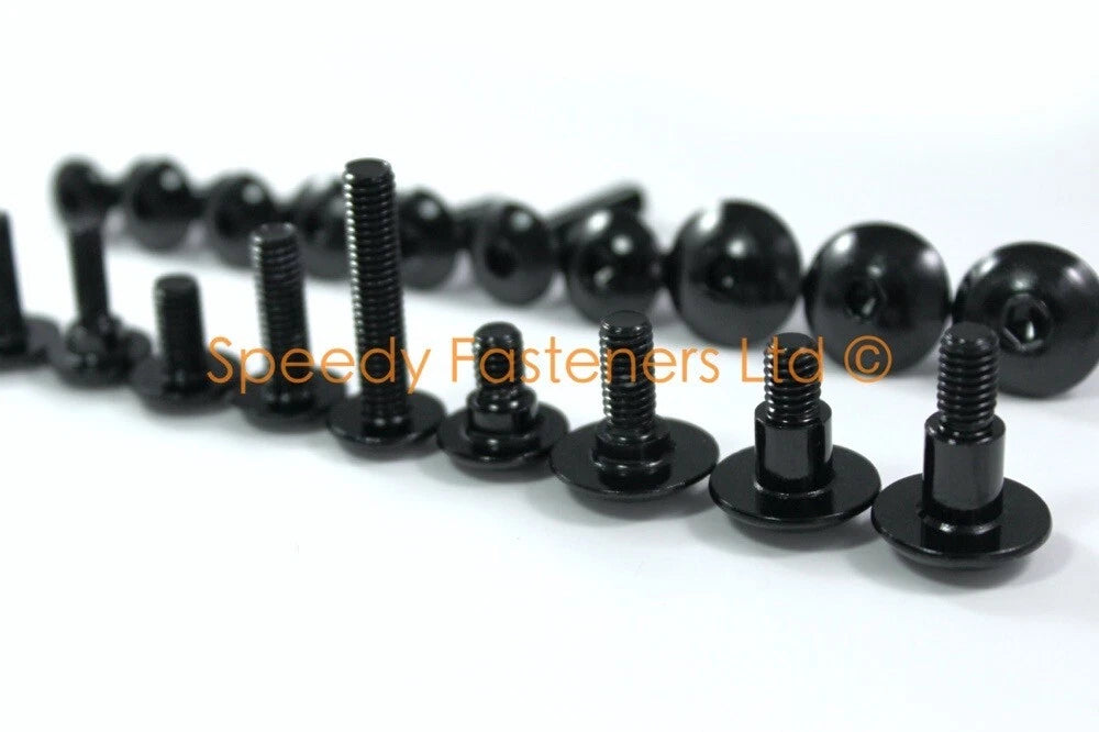 Black Aluminum Fairing Bolts / 2 x m5 m6 / Shoulder Bolts for Suzuki