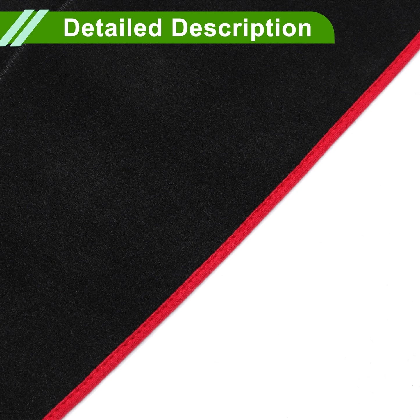 Dashboard Cover Mat for Land Rover Discovery 3 (2005-2009) Black Red