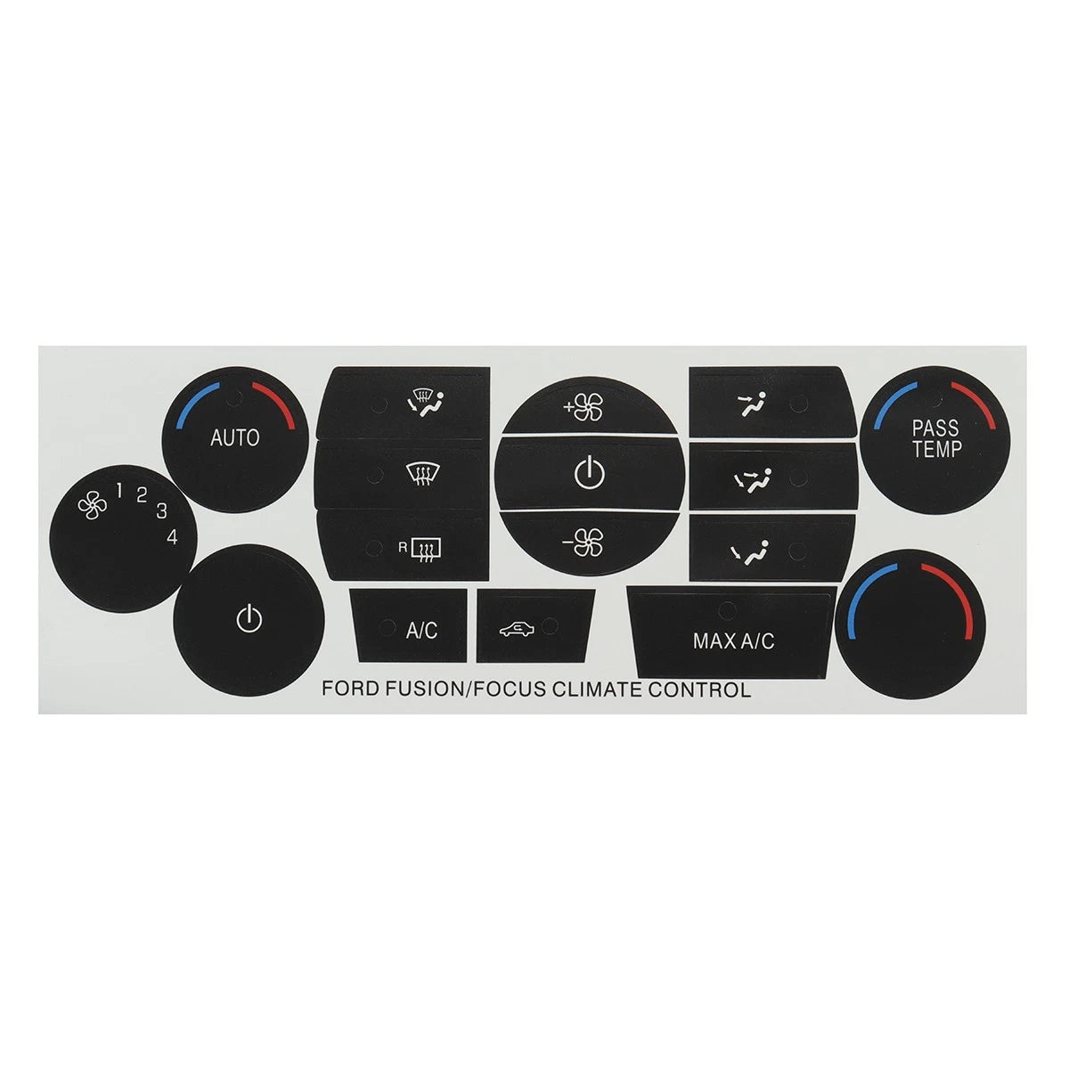Heater AC Climate Control Button Decal for Ford Escape Fusion