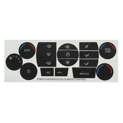 Heater AC Climate Control Button Decal for Ford Escape Fusion