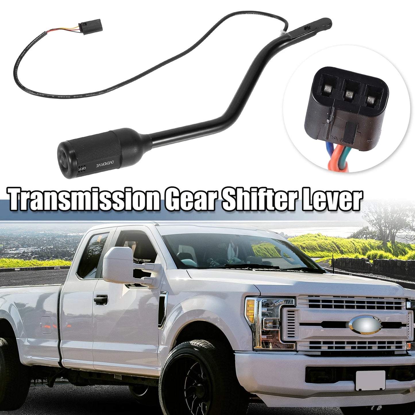Transmission Gear Shift Lever w/Overdrive Switch for Ford F150 F250 F350 (92-97)