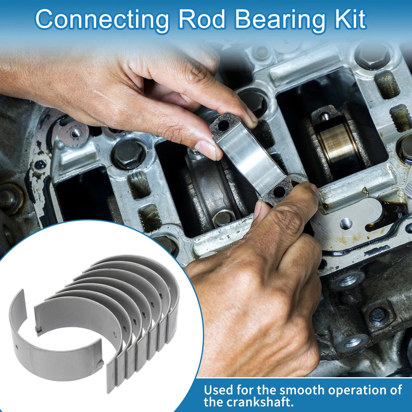 8 x Connecting Rod Bearings for Toyota Dyna