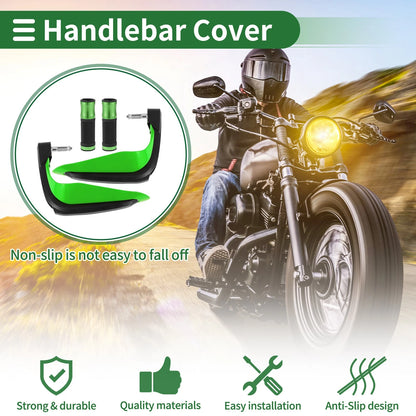 Hand Grips Cover Kit Diamond Pattern Green for Motorcycle