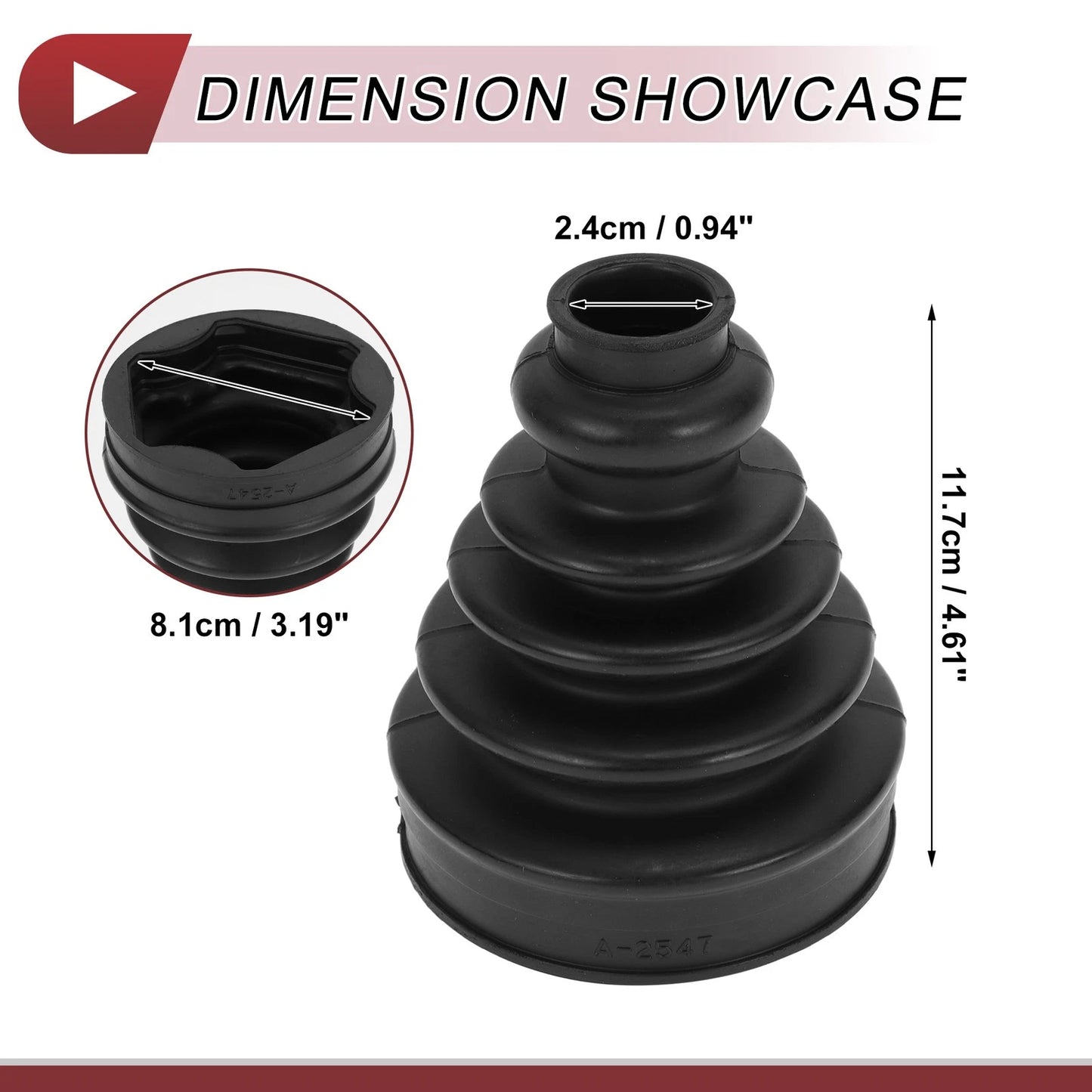 Inner CV Joint Boot Kit with Clamps for BMW X5 (2007-2018)