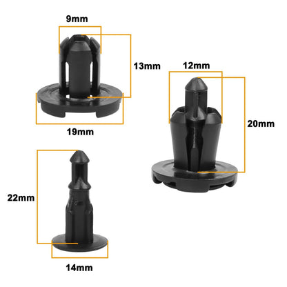 30 Pcs Push Type Retainer Clips for Mitsubishi Honda