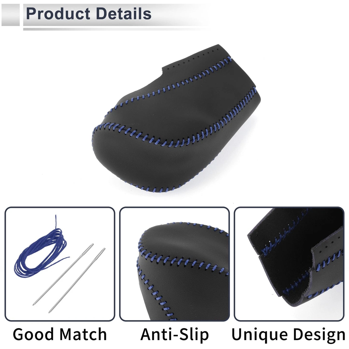 Gear Shift Knob Cover Black Blue for Chevrolet Cruze (2011-2015)