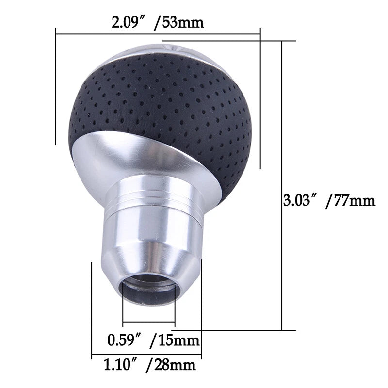 5 Speed Leather Round Ball Universal Car Gear Shift Knob for Various Models