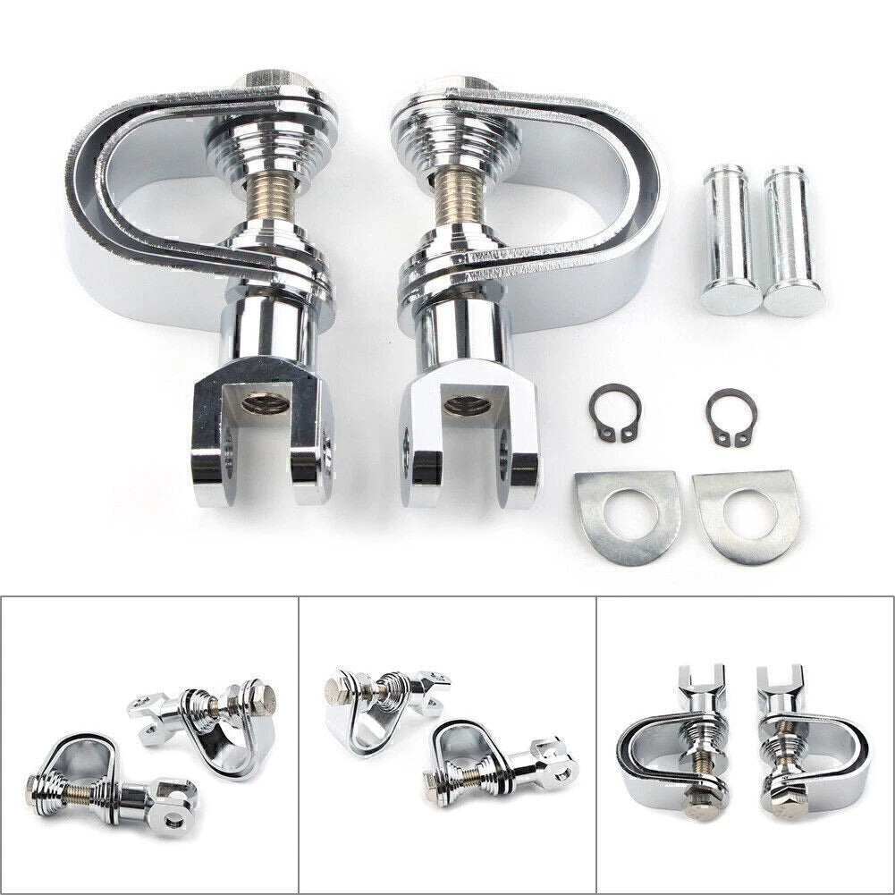 25mm & 32mm Chrome Highway Engine Crash Bar Mount Foot Pegs for Car Model