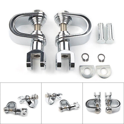 25mm & 32mm Chrome Highway Engine Crash Bar Mount Foot Pegs for Car Model